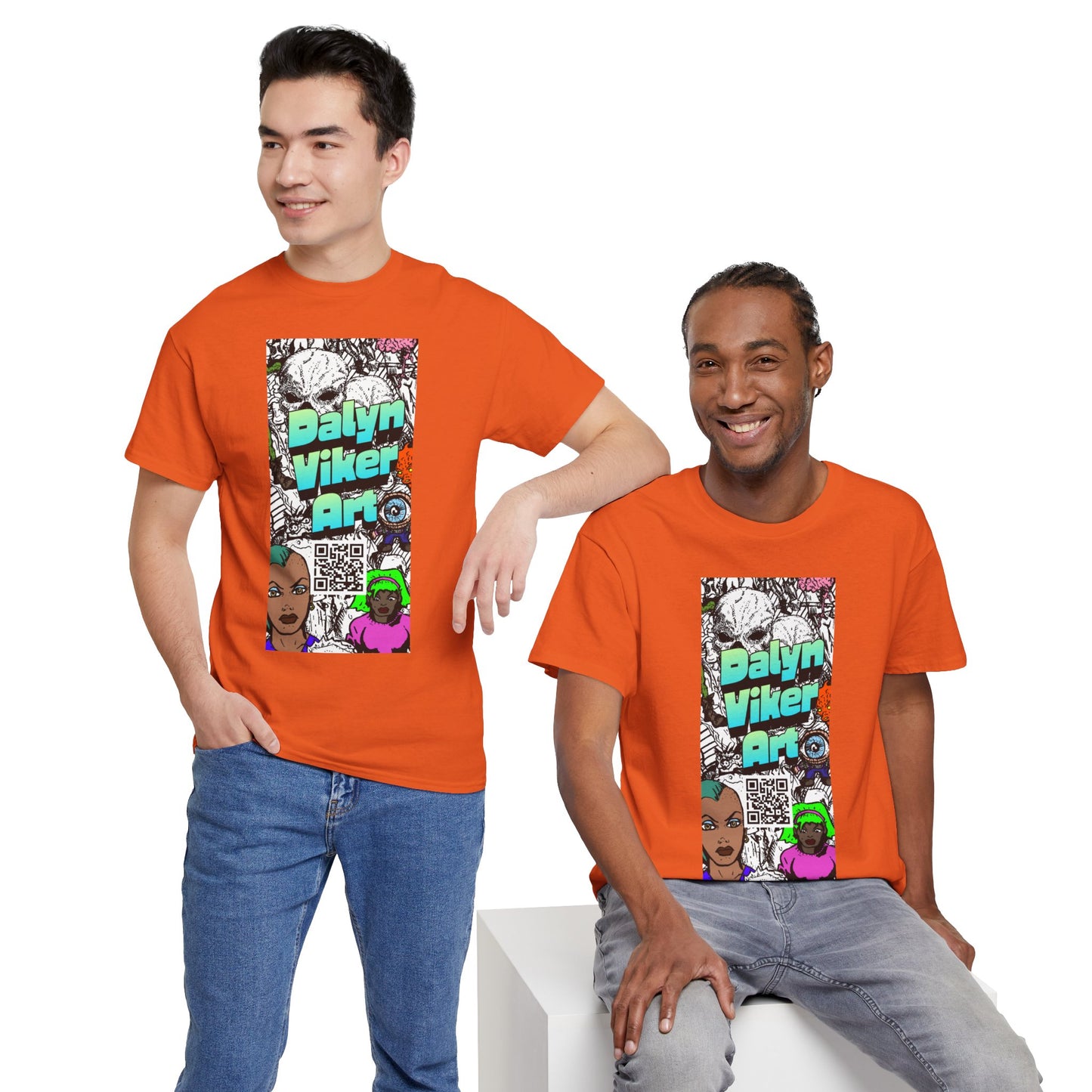 Graphic Art T-Shirt — "Dalyn Viker Art" Vertical Collage Tee