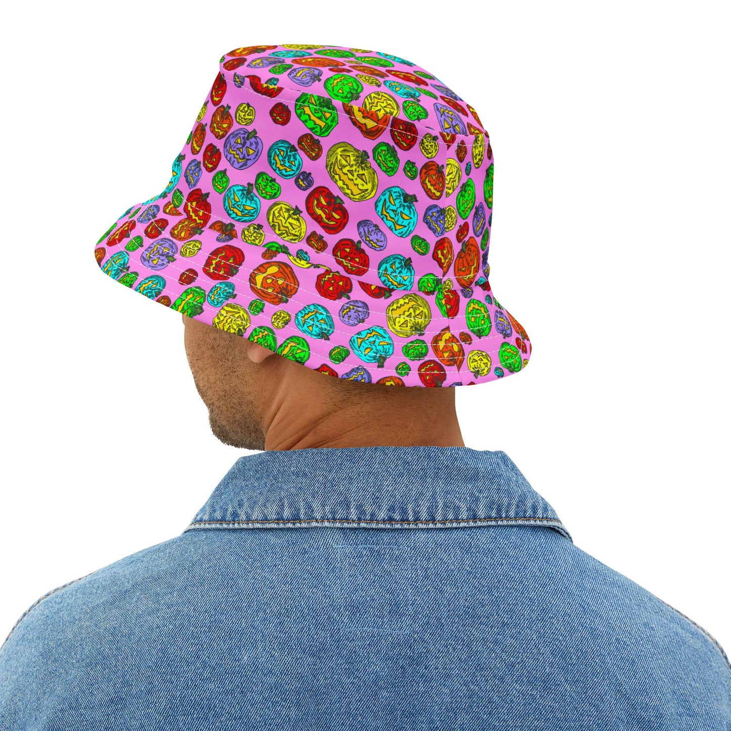Vibrant Pumpkin Bucket Hat for Fun Fall Days, Halloween Headwear, Trendy Summer Accessory, Festival Hat, Outdoor Adventures