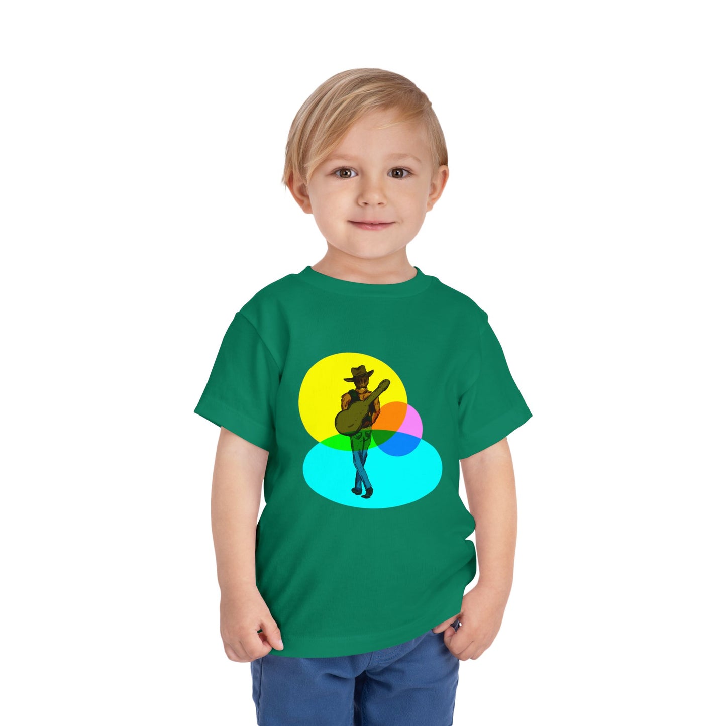 Toddler Tee — Colorful Cowboy Guitar Kids Shirt