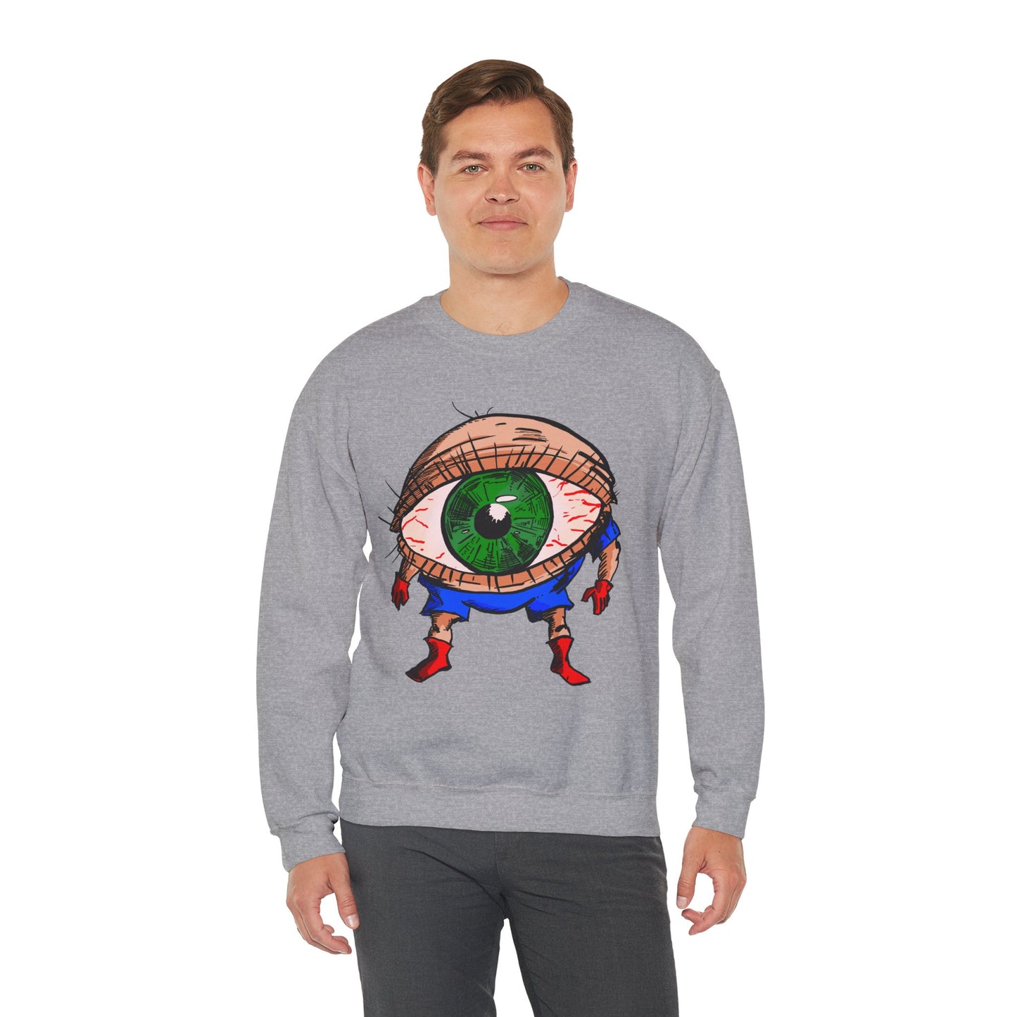 Terrif-EYE-ing Unique Cartoon Eye Sweatshirt - Unisex Heavy Blend™