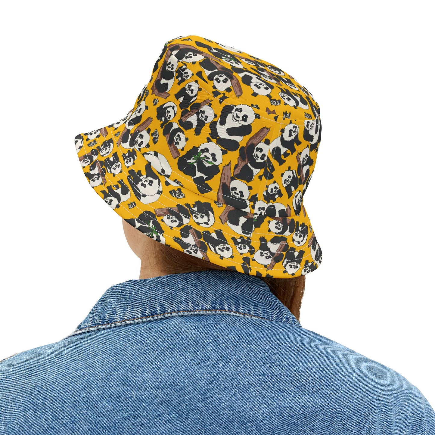 Panda Print Bucket Hat, Cool Summer Accessory, Trendy Gift for Animal Lovers, Perfect for Festivals, Beach, Casual Wear
