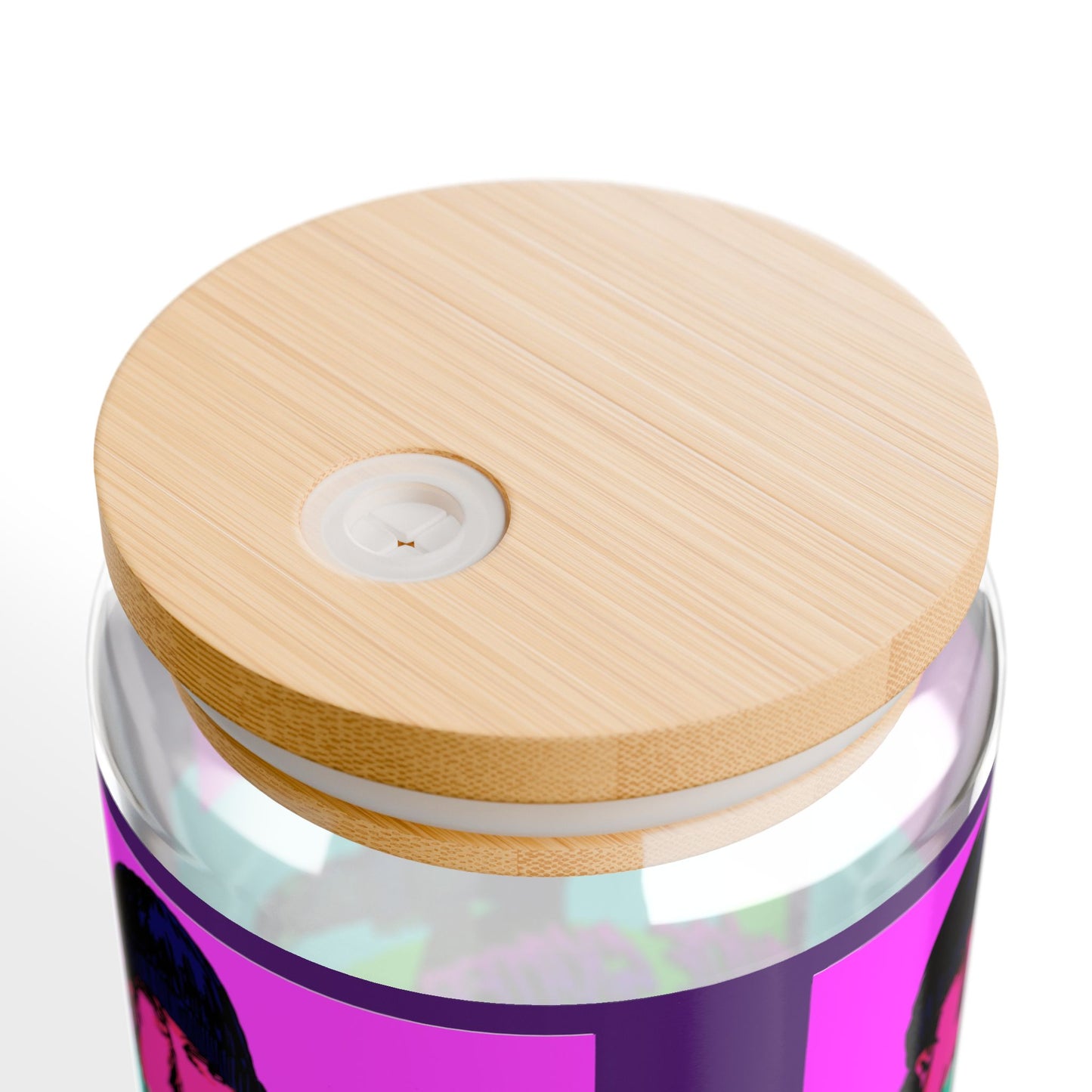 16oz Sipper Glass — Rude Skater Dude Retro Punk Skull Pop Art Drink Tumbler