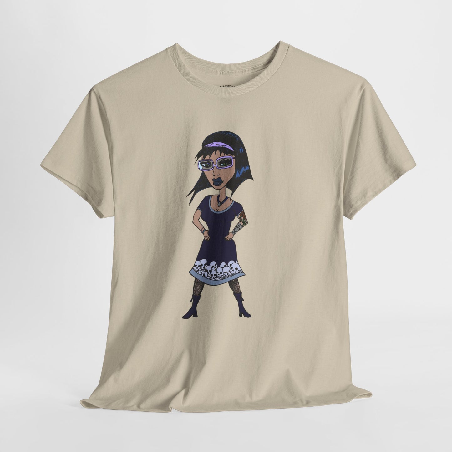 Gothic Doll T-Shirt — Retro Vampire Girl Graphic Tee