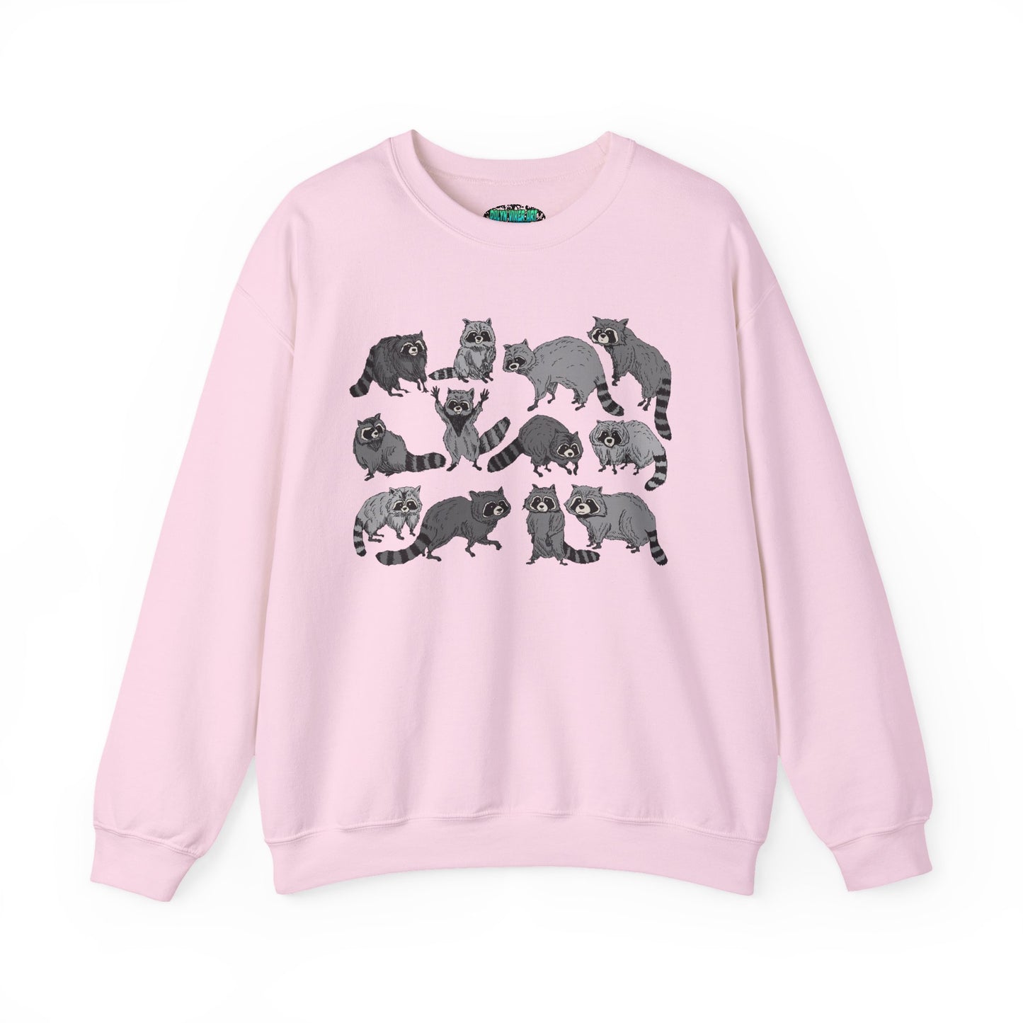 Playful Raccoon Crewneck Sweatshirt - Unisex Heavy Blend