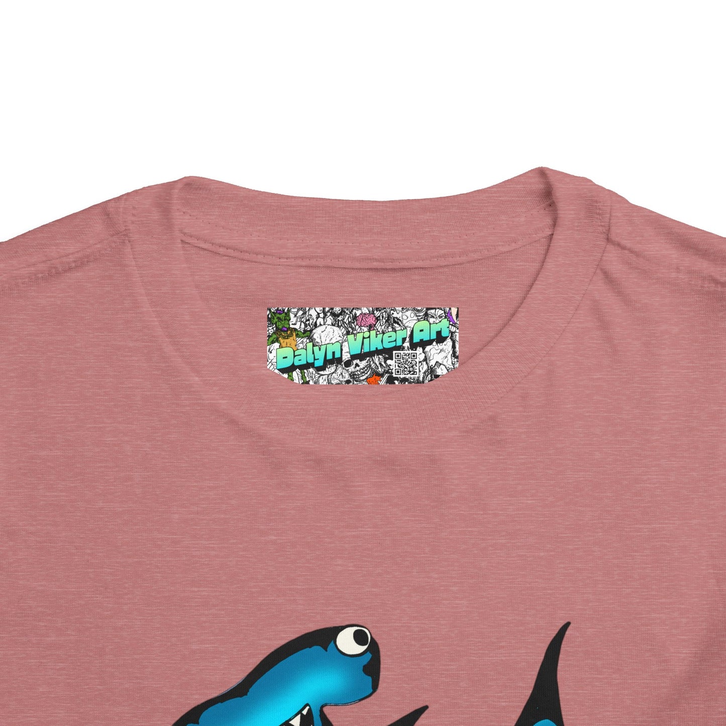 Toddler Shark Tee - Cute Blue Harley Hammerhead Graphic Kids Short Sleeve Shirt