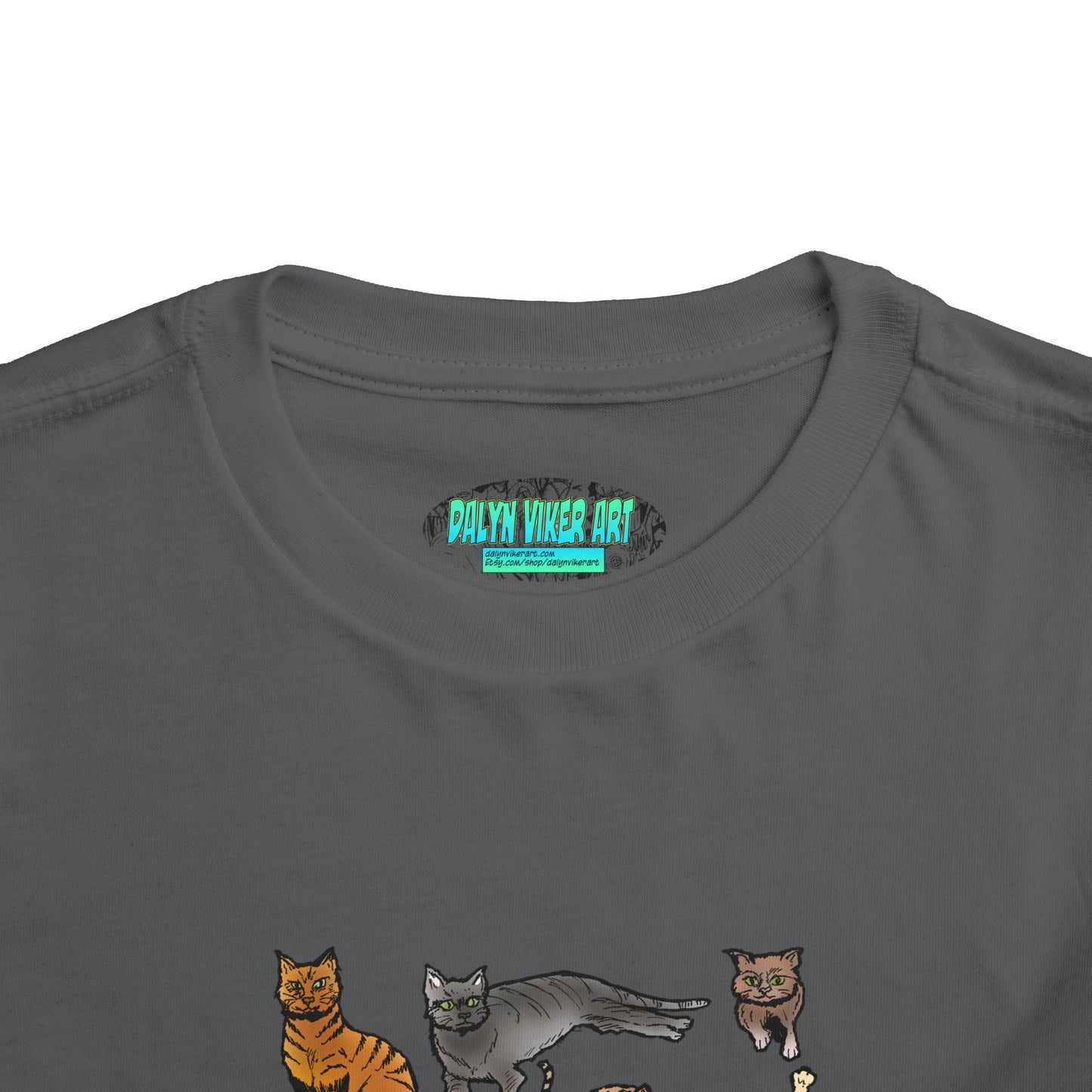 Toddler Tee — Playful Cat Pack Graphic Shirt for Kids