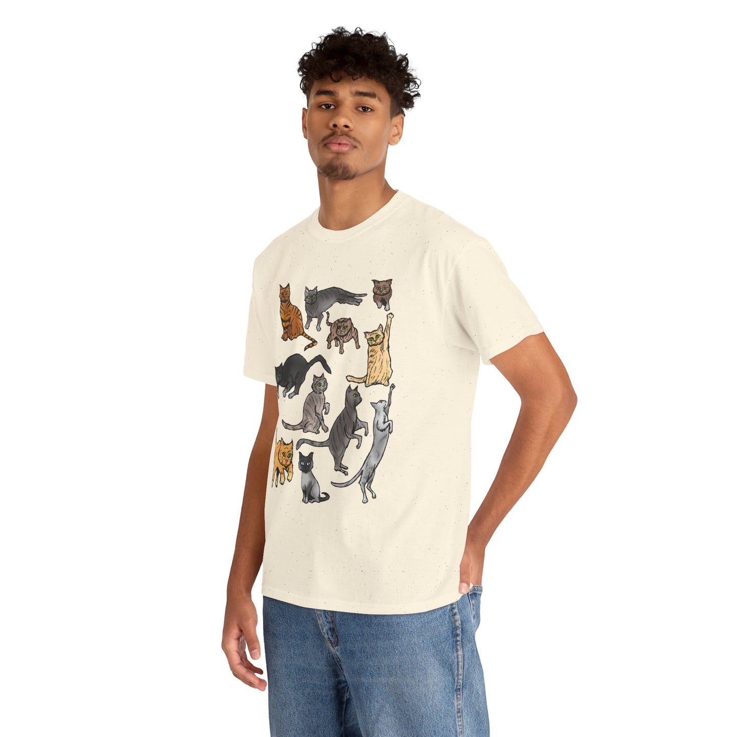 Cats Collage T-Shirt — Cute Cat Illustration Tee for Cat Lovers