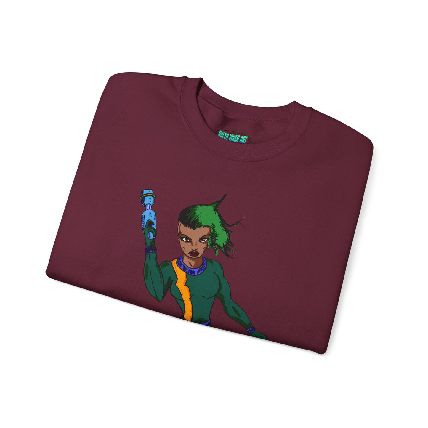 Heroic Vibes Crewneck Sweatshirt with Bold Design