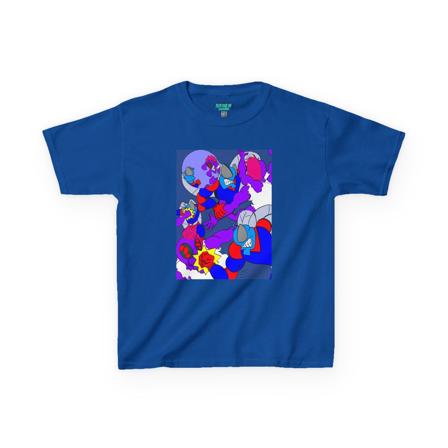 The Astounding Astro-Fly vs The Spiders! Colorful Cartoon Kids Heavy Cotton™ Tee - Fun & Playful Design