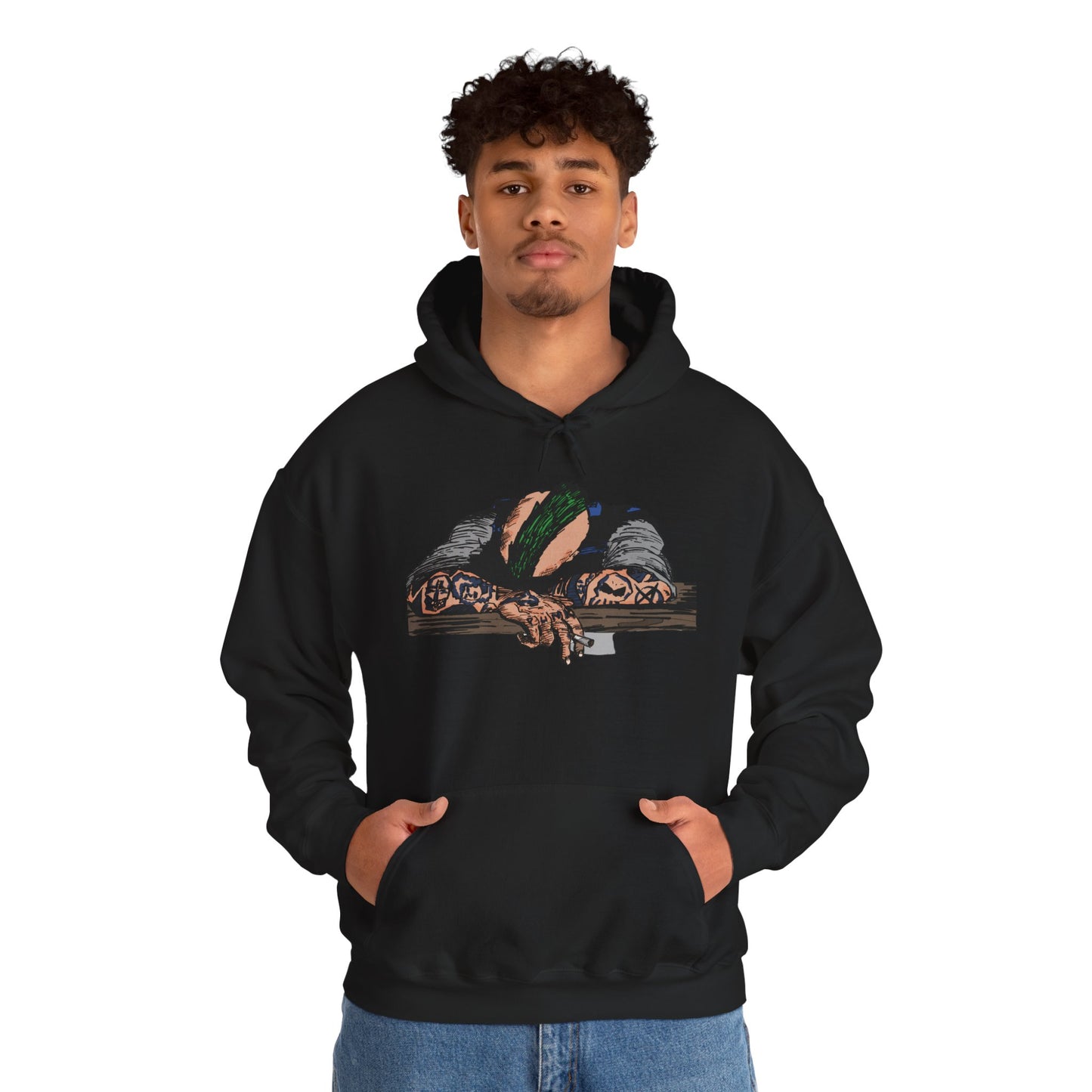 Punk and Done Color Unisex Hooded Sweatshirt, Cozy Streetwear, Unique Gift for Art Lovers, Casual Lounge Wear, Perfect for Fall Fashion