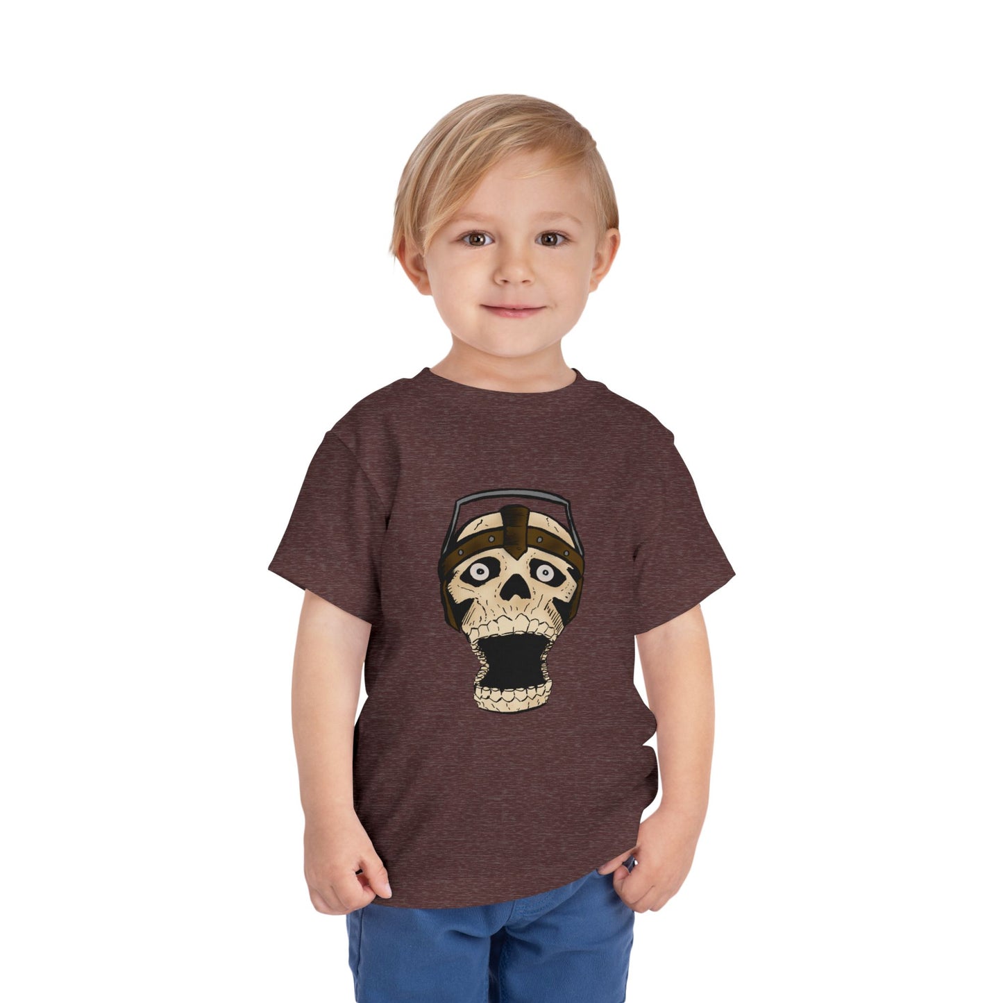 Toddler Tee — Playful Screaming Skull Graphic Kids' Shirt