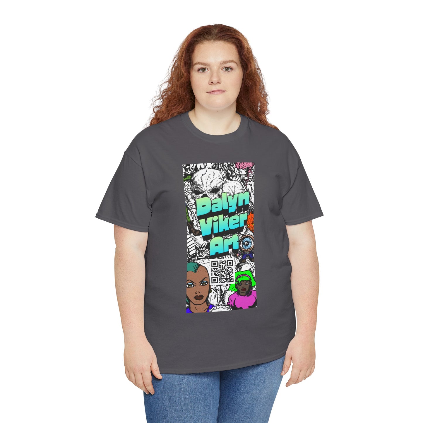 Graphic Art T-Shirt — "Dalyn Viker Art" Vertical Collage Tee