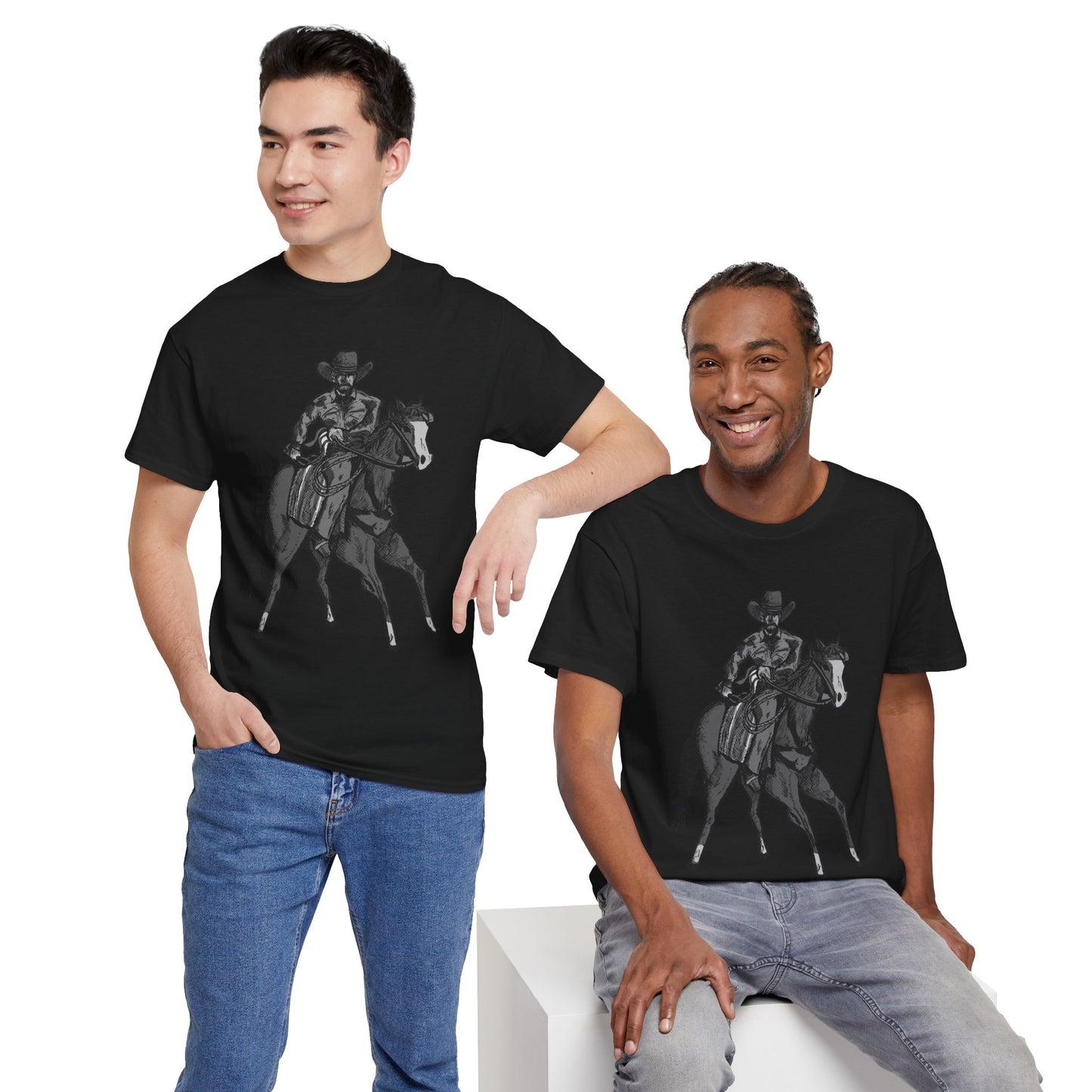 Cowboy on Horseback T‑Shirt — Vintage Western Rodeo Tee