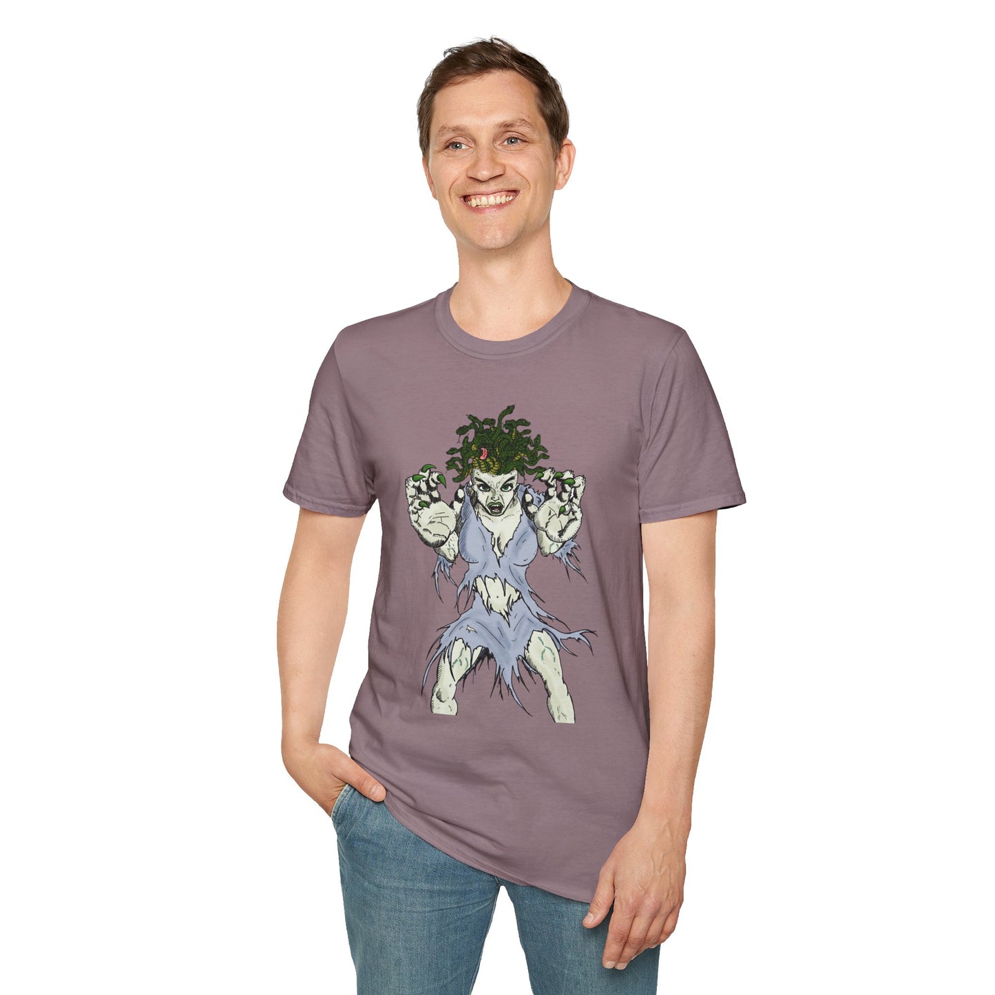 Medusa Assailing Unisex T-Shirt - Mythological Monster Dalyn Viker Art