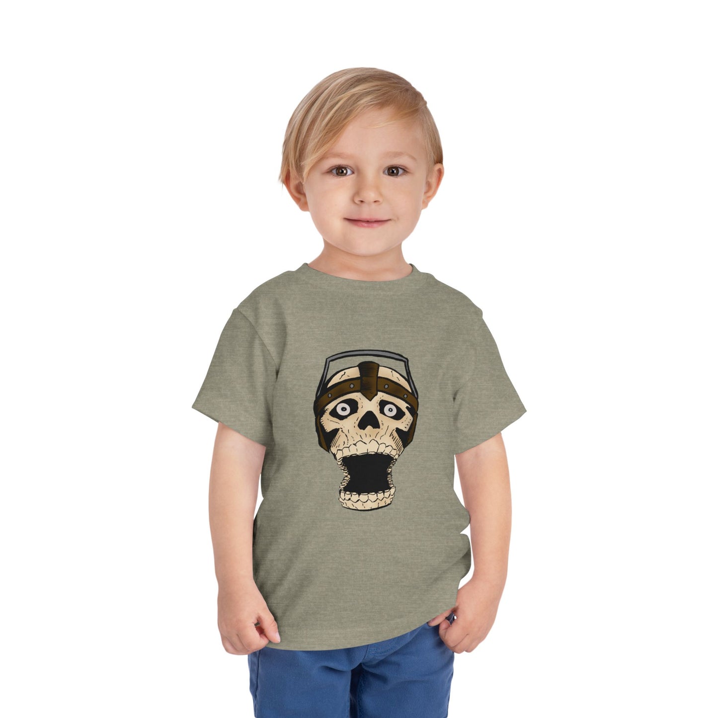Toddler Tee — Playful Screaming Skull Graphic Kids' Shirt
