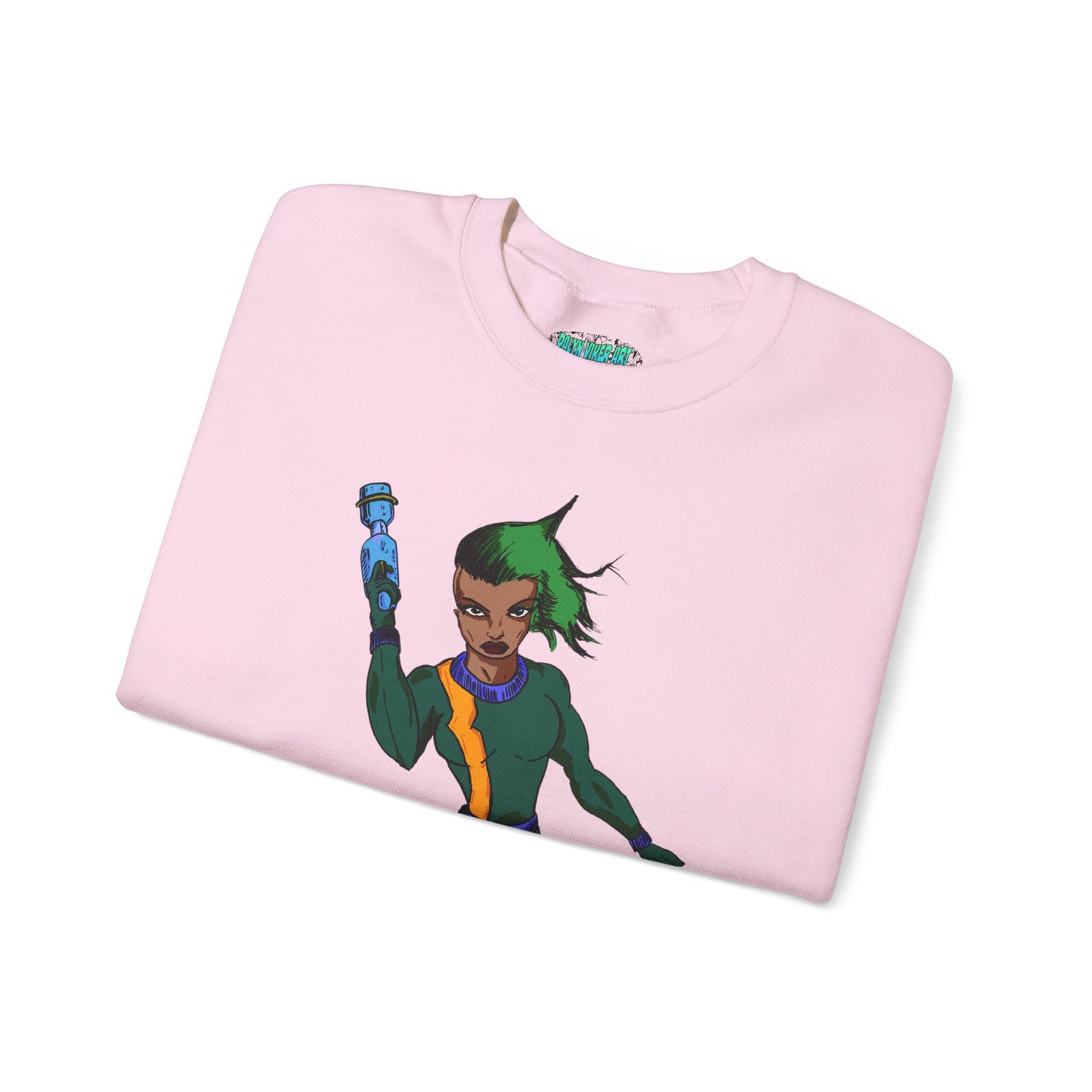 Heroic Vibes Crewneck Sweatshirt with Bold Design