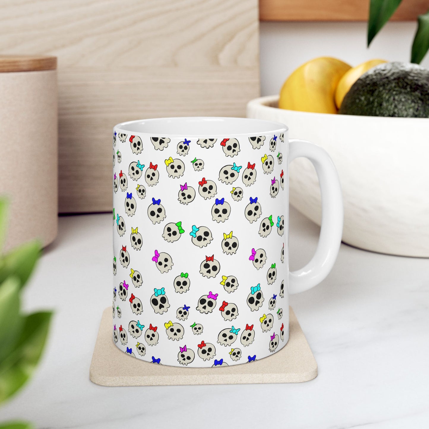 Delightfully Cute Skulls Ceramic Mug, (11oz)