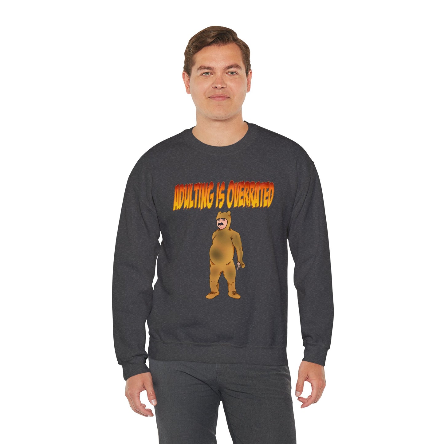 Cozy Humor Sweatshirt - 'Adulting is Overrated'