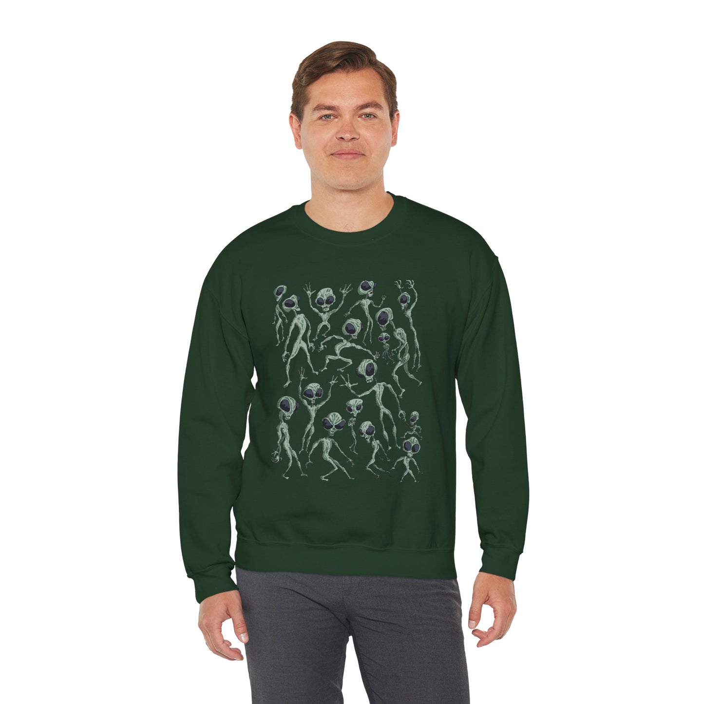Alien Dance Party Crewneck Sweatshirt – Unisex Heavy Blend