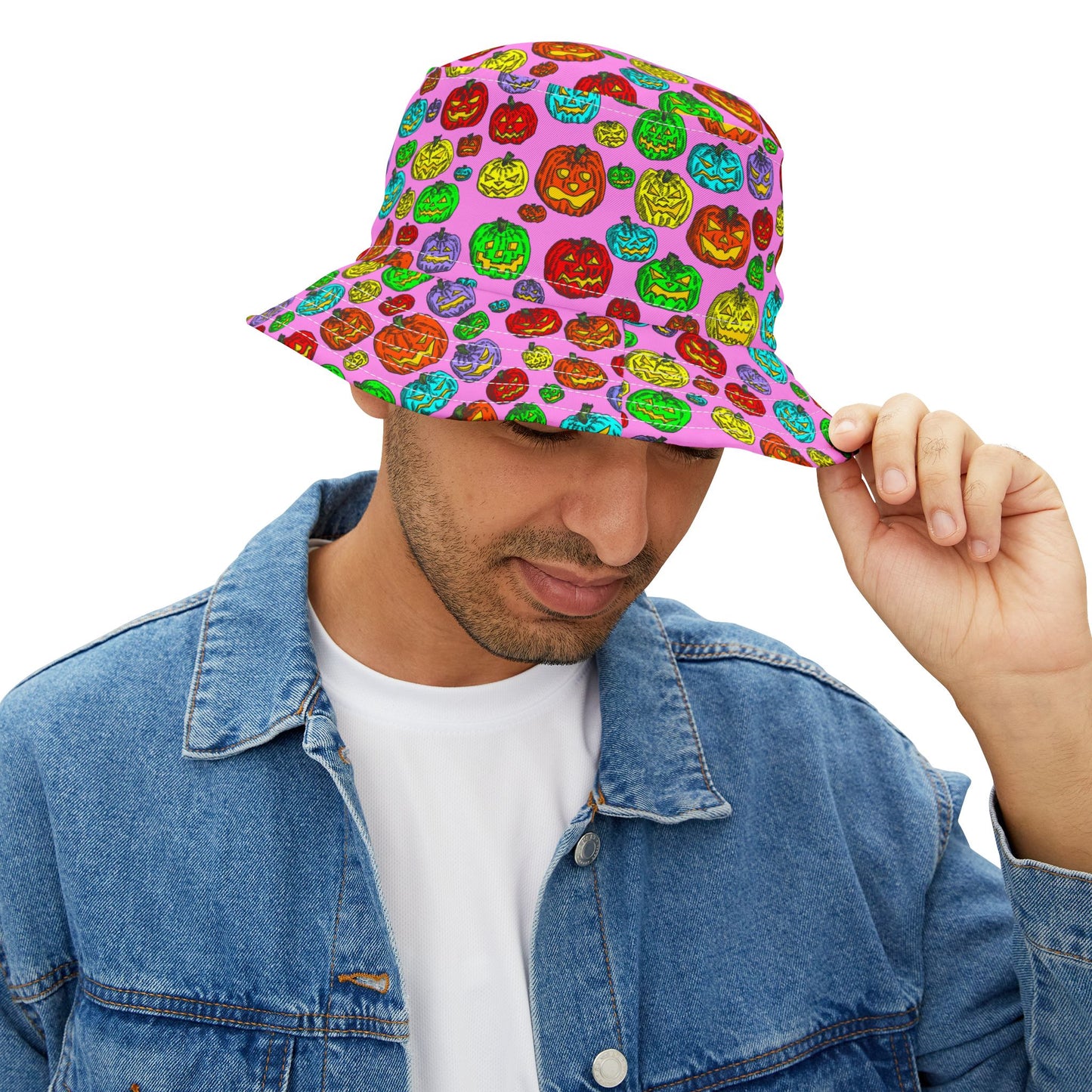 Vibrant Pumpkin Bucket Hat for Fun Fall Days, Halloween Headwear, Trendy Summer Accessory, Festival Hat, Outdoor Adventures