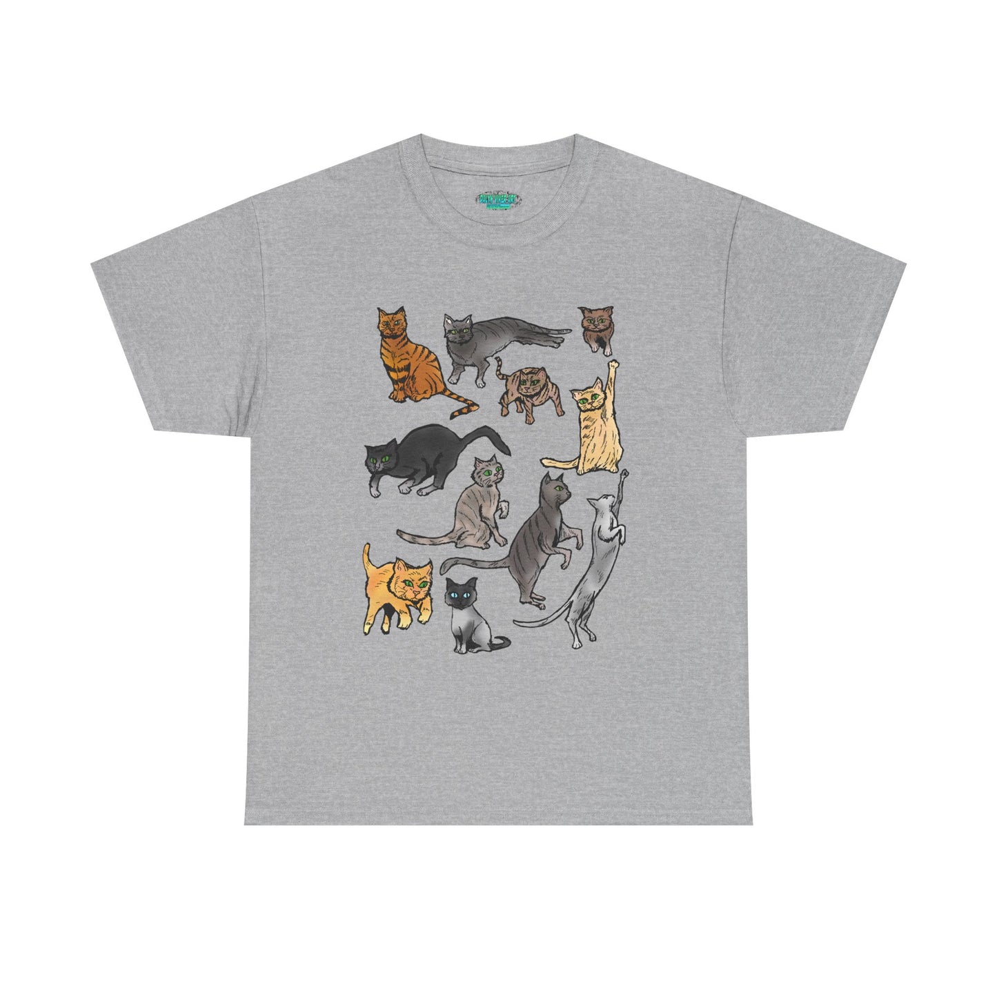 Cats Collage T-Shirt — Cute Cat Illustration Tee for Cat Lovers