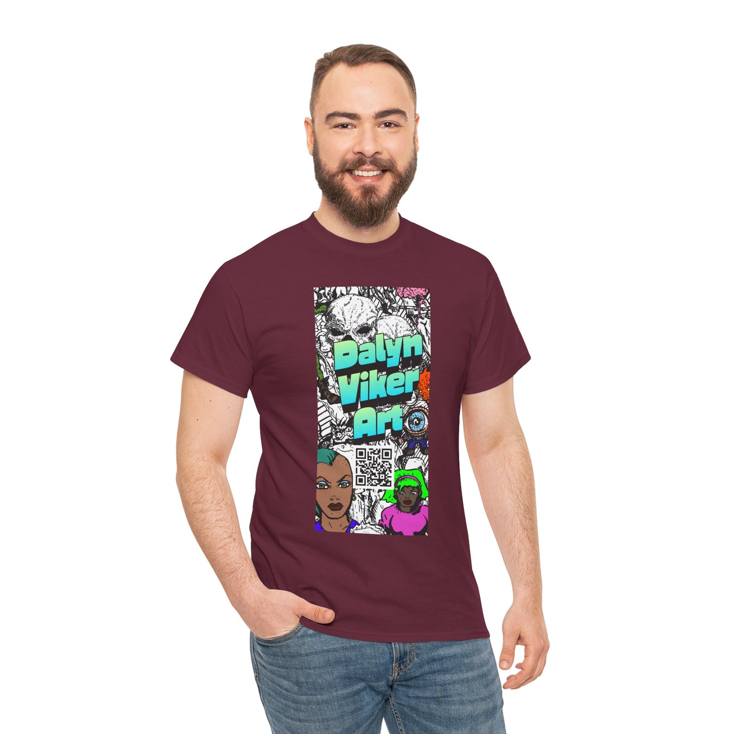 Graphic Art T-Shirt — "Dalyn Viker Art" Vertical Collage Tee