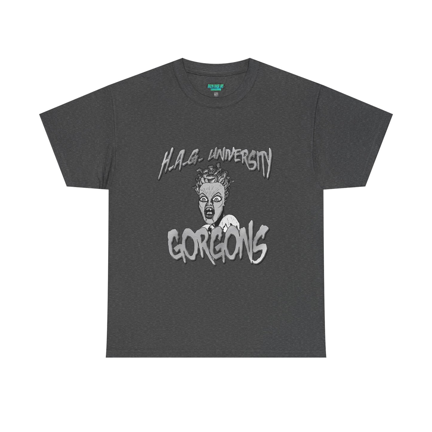 Graphic Tee with Gorgon Mascot - Greek Mythology University Unisex Shirt