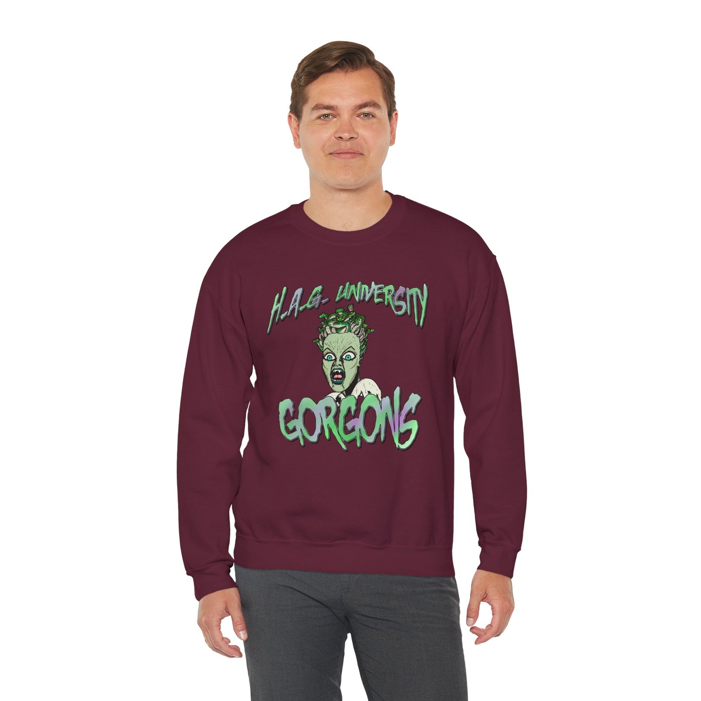 HAG University GORGONS Crewneck Sweatshirt – Unisex Heavy Blend