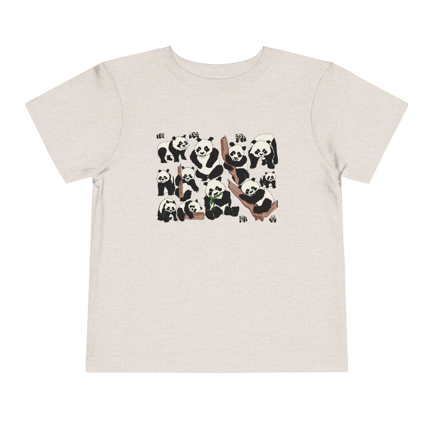 Panda Faces Toddler Tee — Cute Cartoon Panda Print