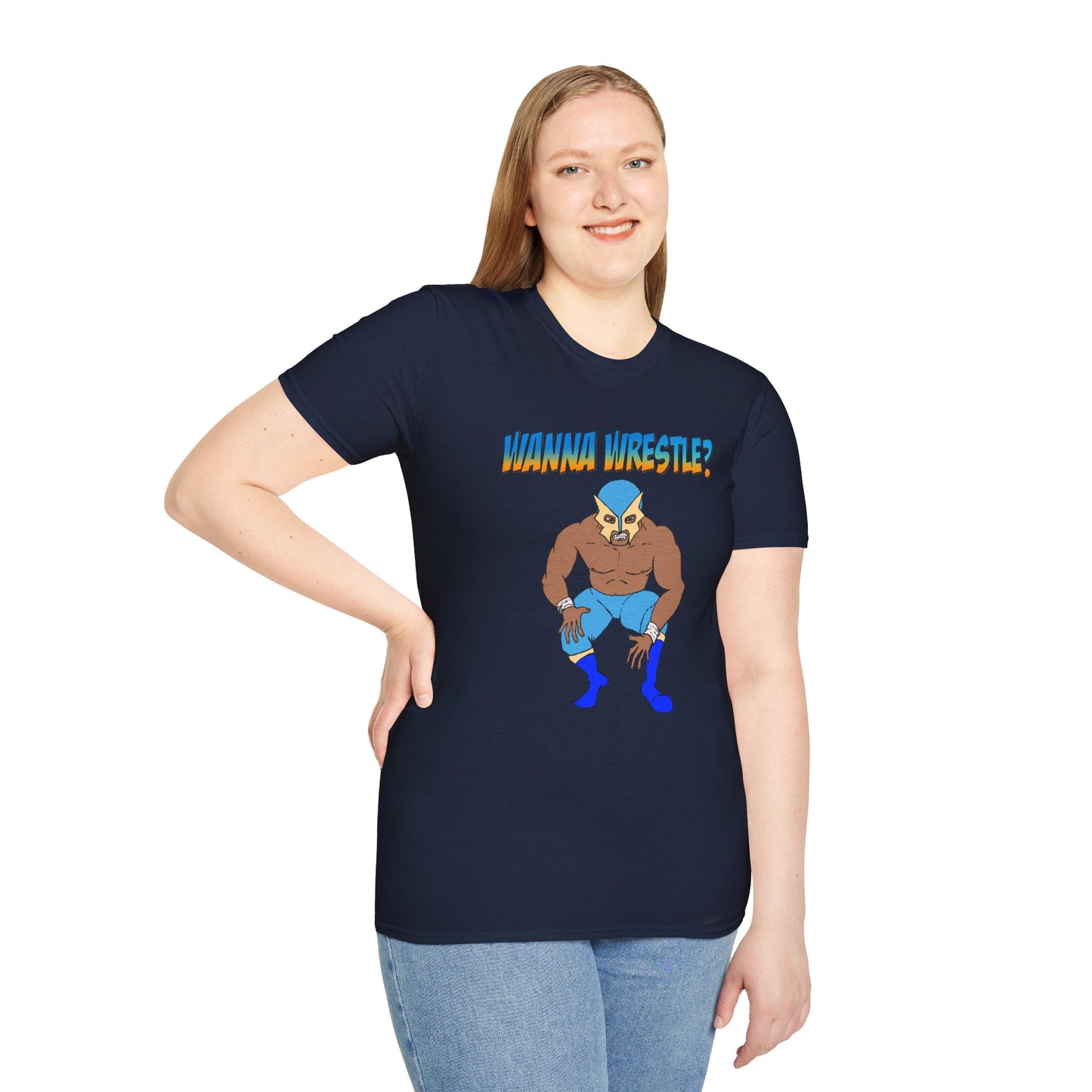 Wanna Wrestle? Unisex Softstyle T-Shirt