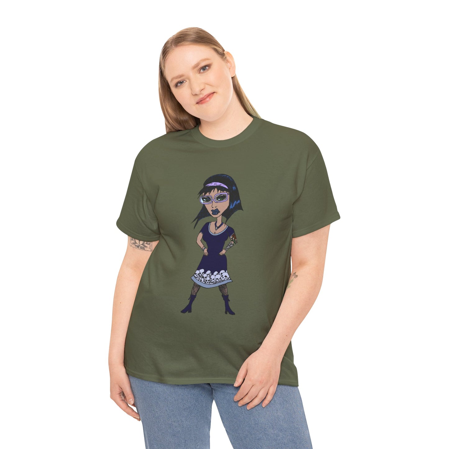 Gothic Doll T-Shirt — Retro Vampire Girl Graphic Tee