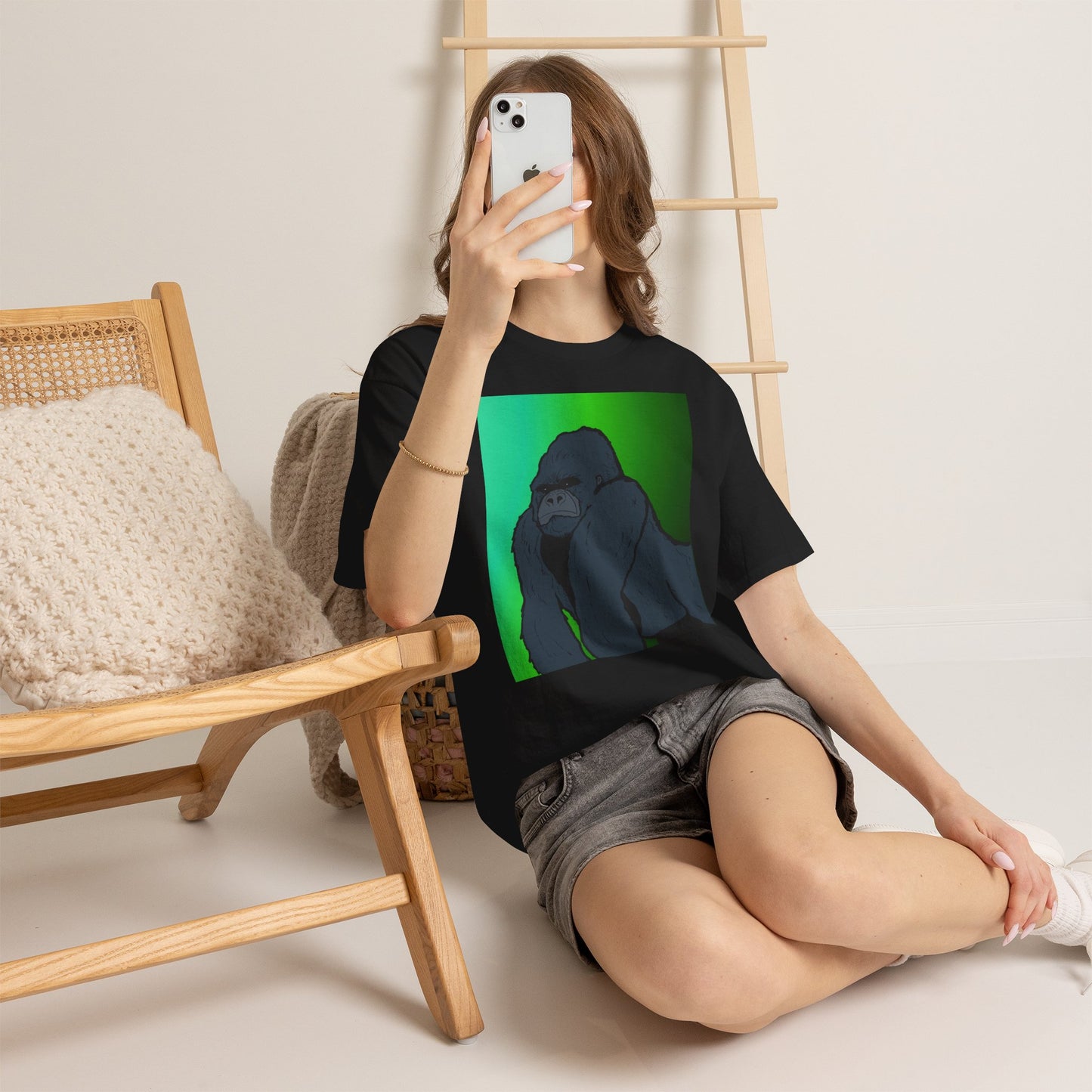 Gorilla Portrait Tee – Graphic Ape Illustration T-Shirt
