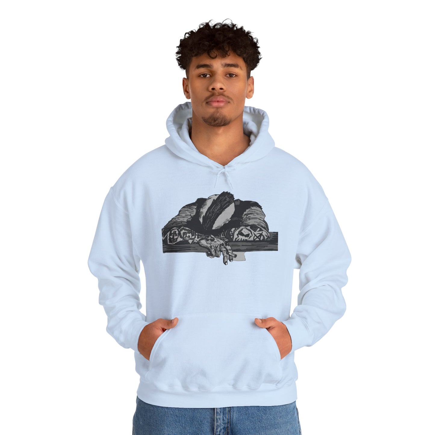 Punk and Done Unisex Hoodie with Artistic Design, Cozy Streetwear, Graphic Sweatshirt for Casual Vibes, Perfect Gift for Any Occasion