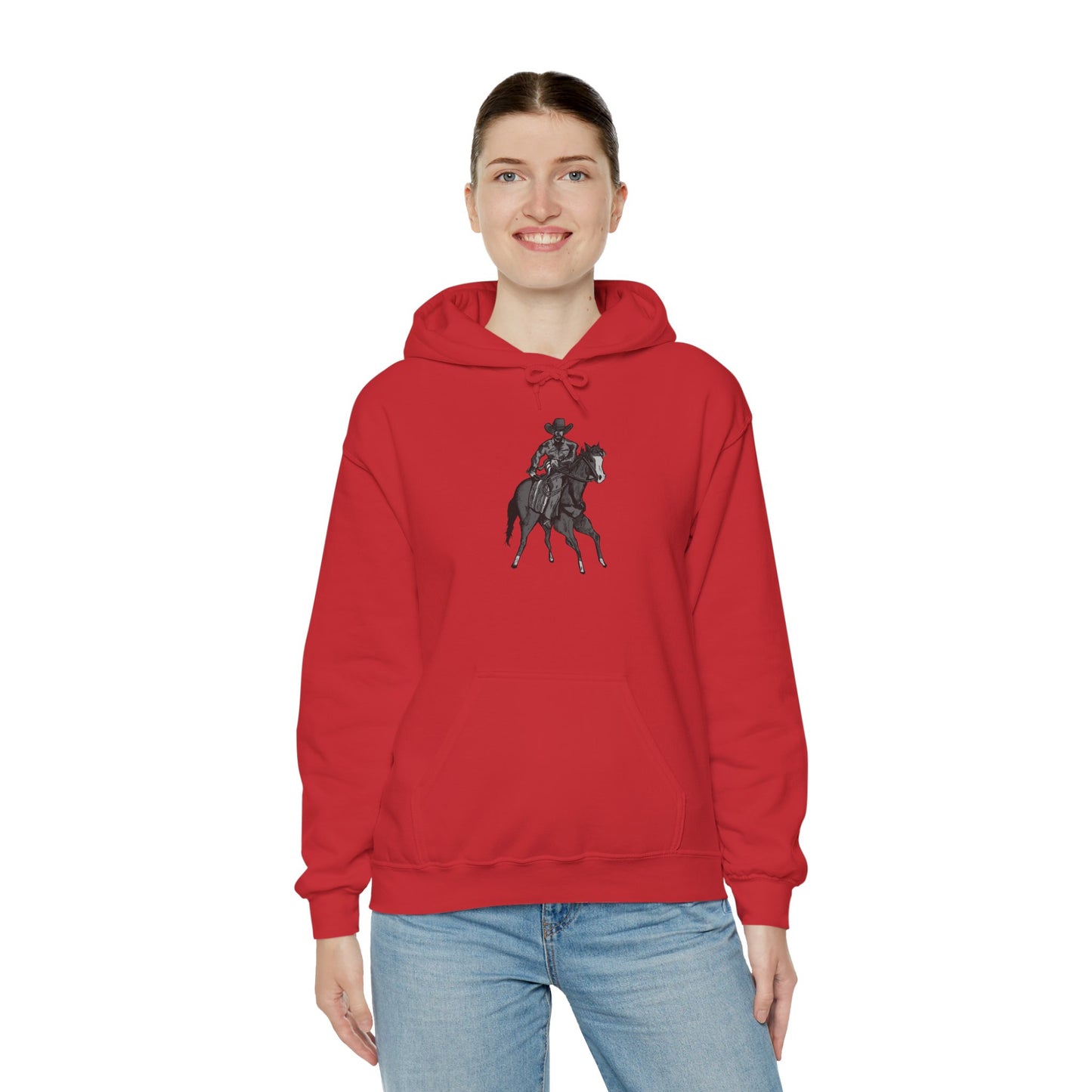 Horseback Rider Silhouette Hoodie – Western Equestrian Graphic Sweatshirt