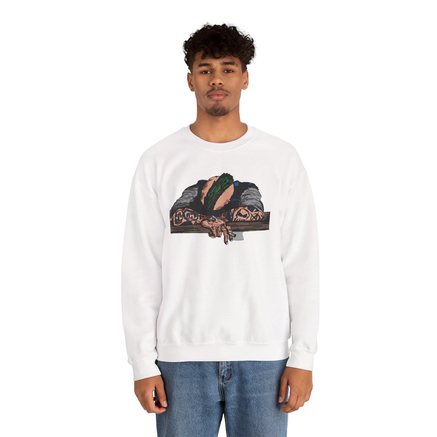 Punk and Done Artistic Unisex Crewneck Sweatshirt - Cozy Vibes