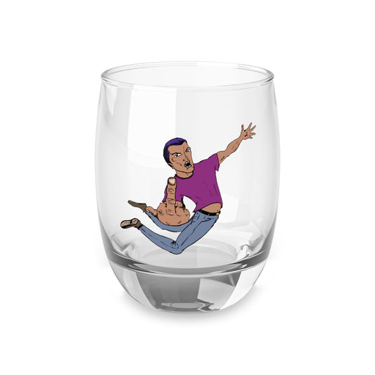 Giving a Flying F... Unique Whiskey Glass with Playful Cartoon Design, Perfect for Gifting, Home Bar Decor, Birthday, Celebration, Drinkware