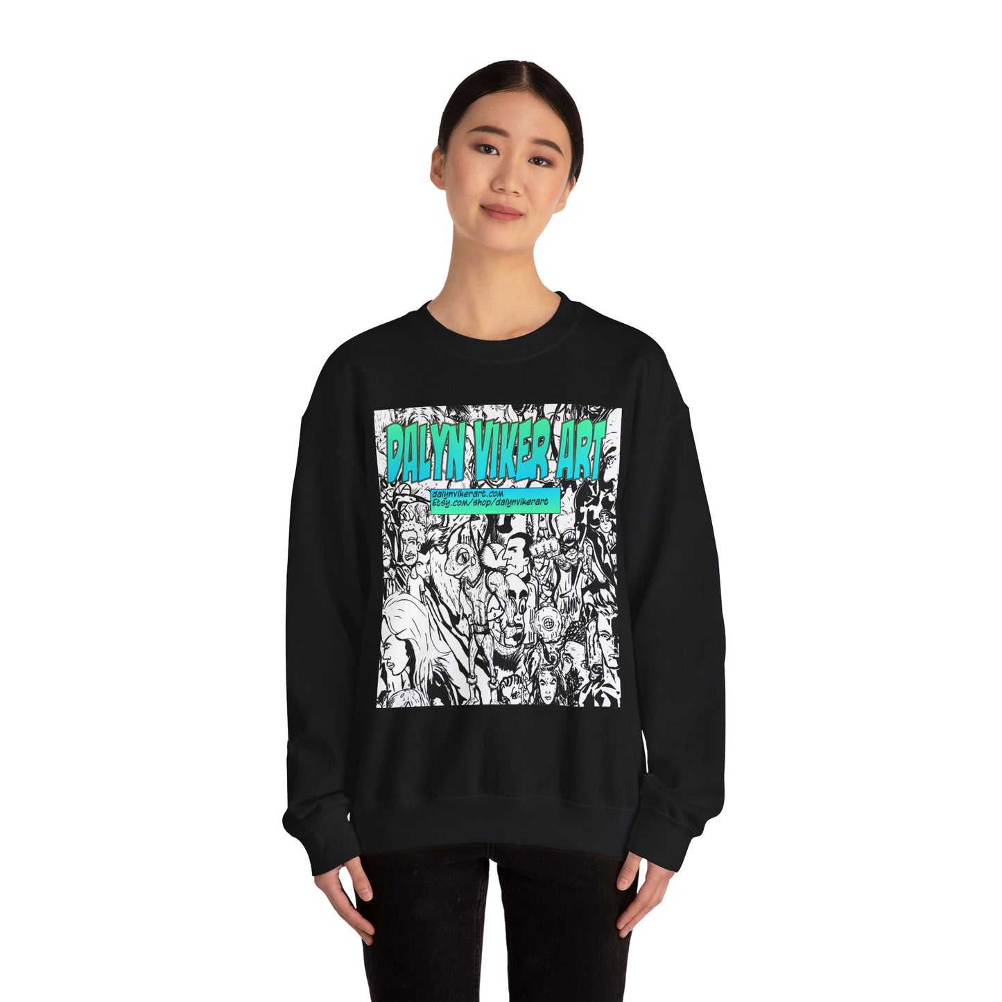 Graphic Art Crewneck Sweatshirt - Dalyan Viker Art Edition