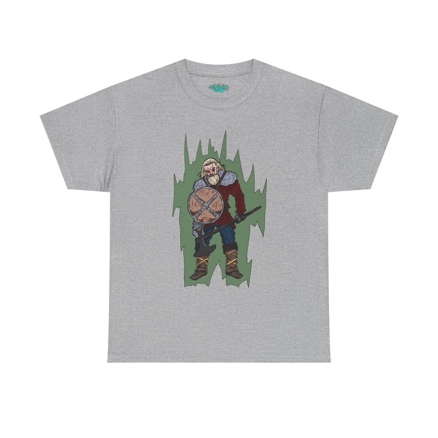 Epic Warrior Graphic Tee, Unisex Heavy Cotton Shirt, Casual Wear, Gamer Gift, Medieval Art Clothing, Battle Theme Fashion