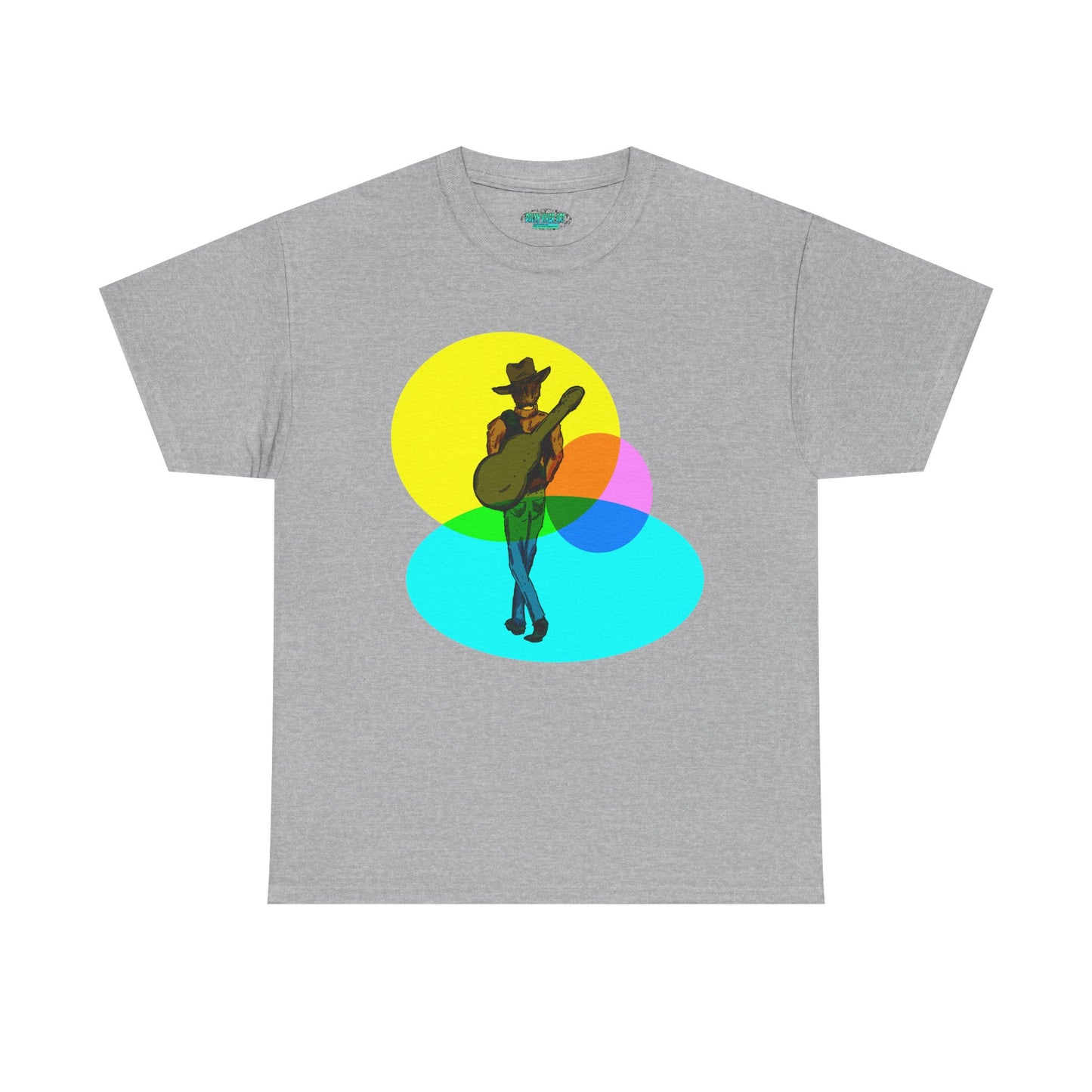 Cowboy Guitar Tee — Colorful Music T‑Shirt