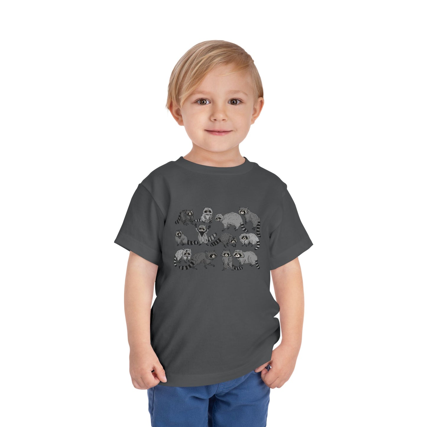 Toddler Tee — Playful Woodland Raccoon Crew Cute Kids Shirt