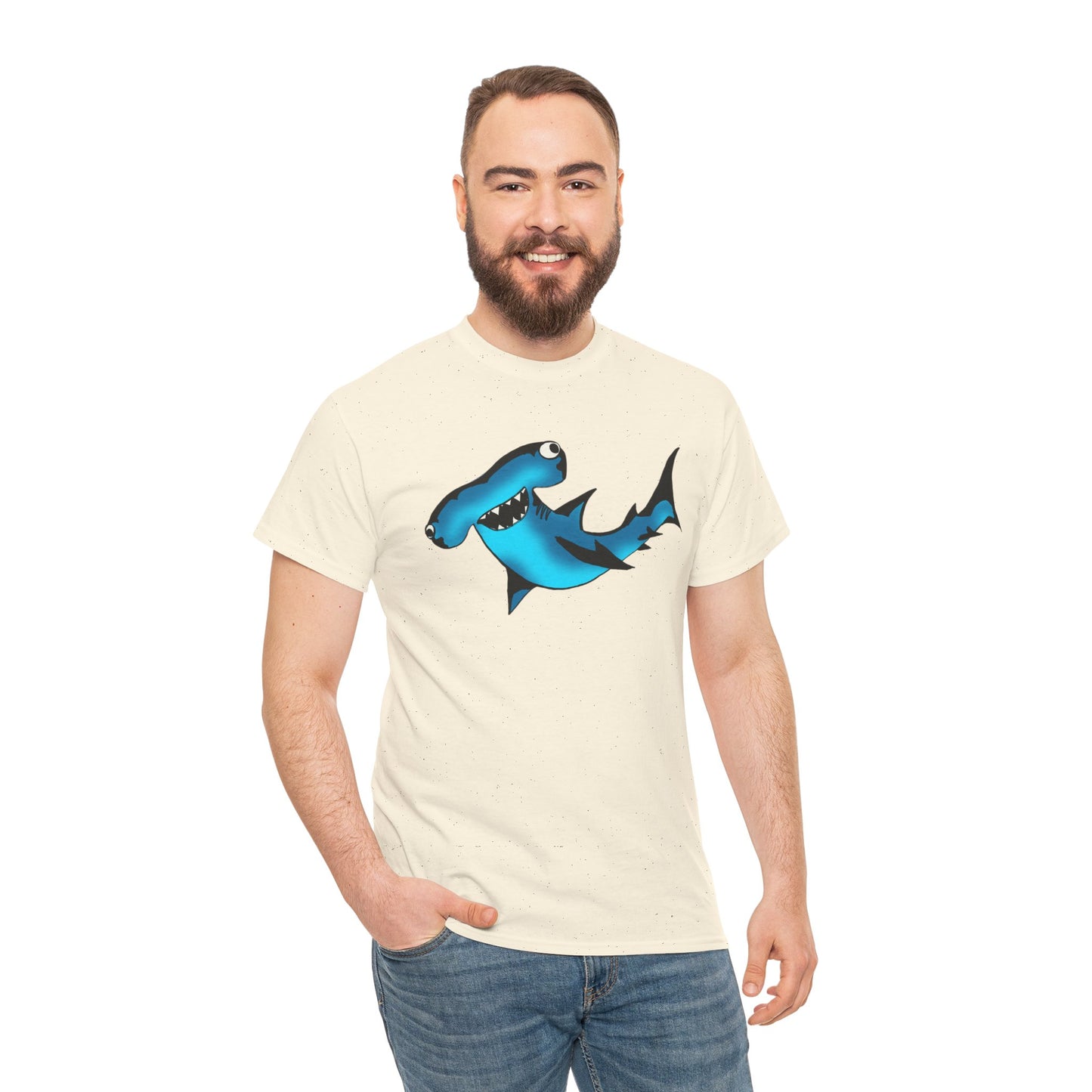Funny Shark Unisex Heavy Cotton Tee - Perfect Summer Casual Wear
