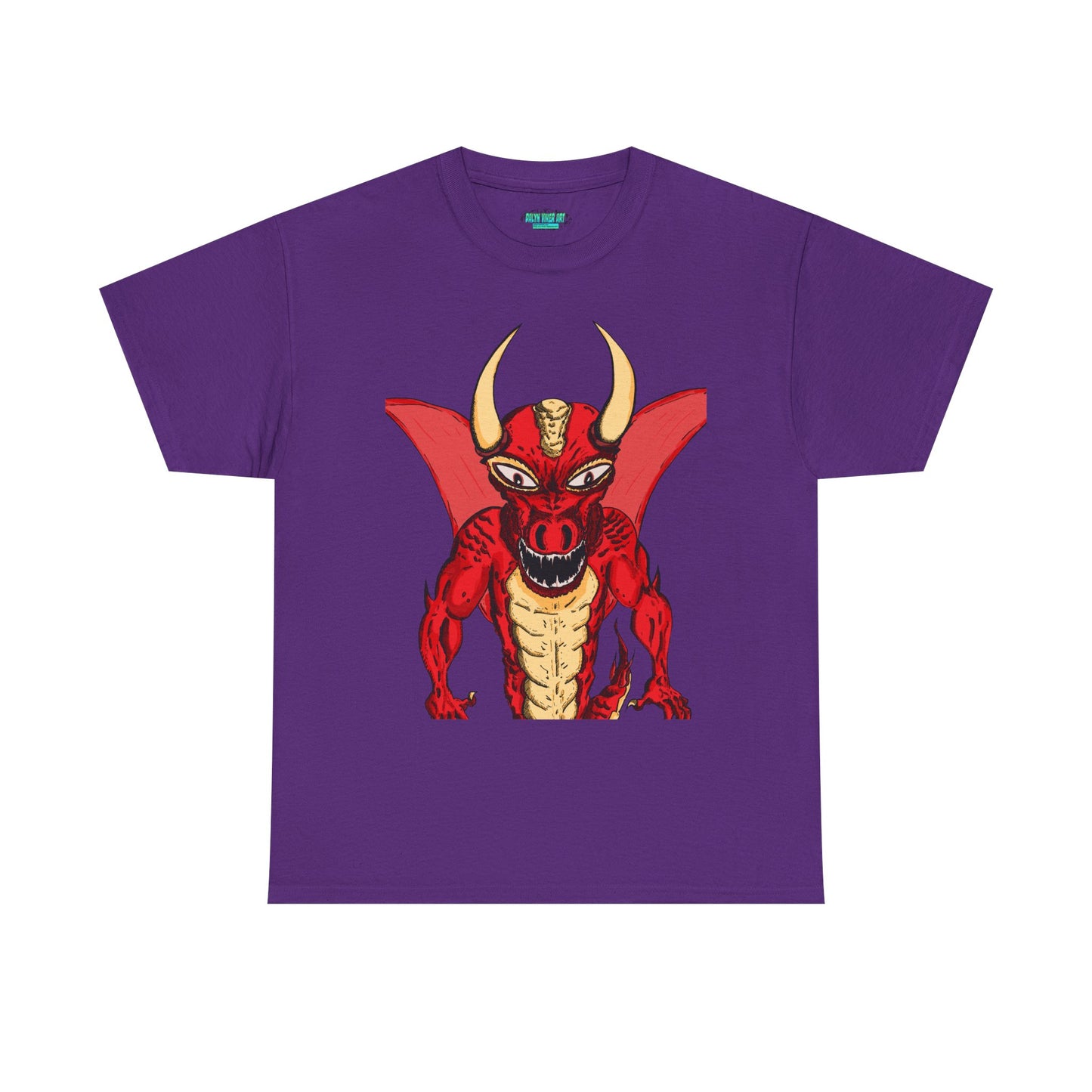Bold Red Dragon Unisex Heavy Cotton Tee | Graphic Shirt for Anime Fans, Party Wear, Casual Outfit, Gift for Him/Her