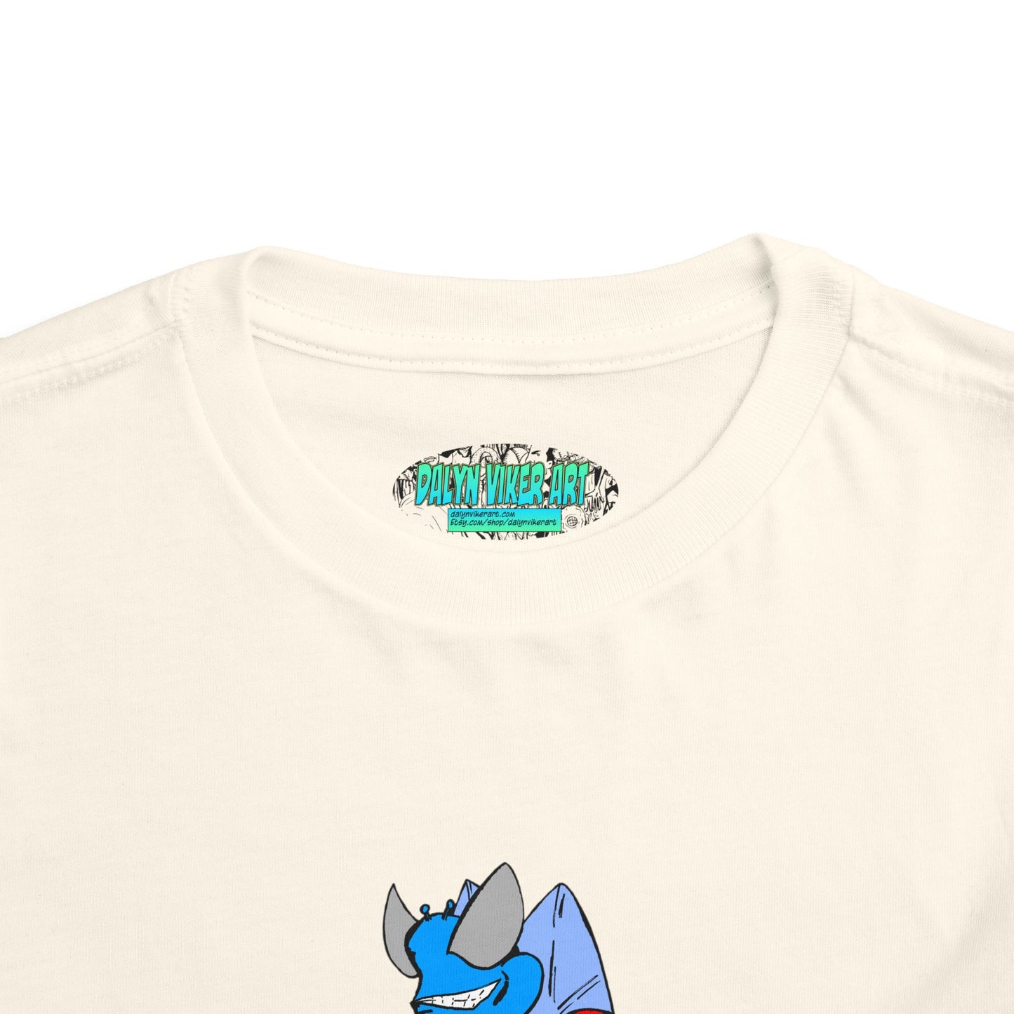 Astro-Fly Toddler Tee — Brave Blue Superhero Bug Graphic