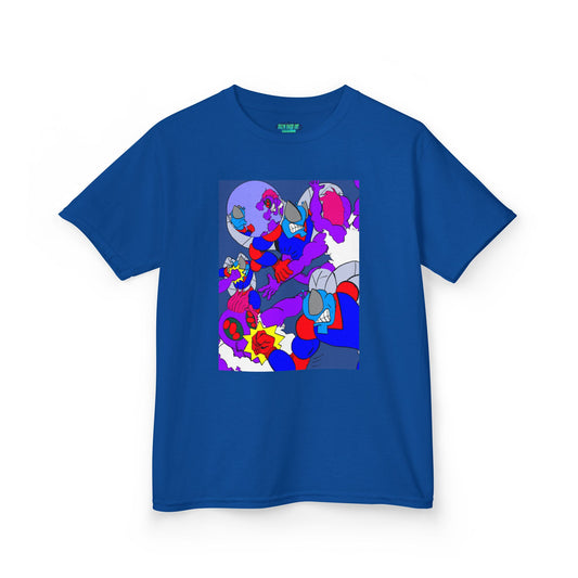 The Astounding Astro-Fly vs The Spiders! Colorful Cartoon Kids Heavy Cotton™ Tee - Fun & Playful Design