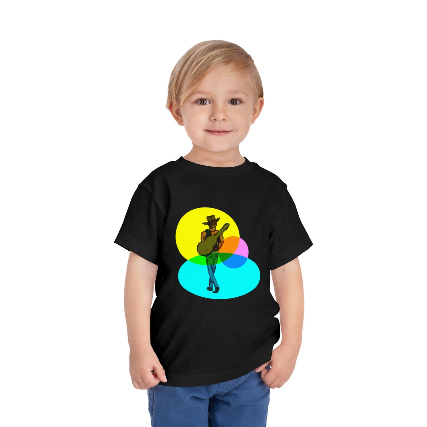 Toddler Tee — Colorful Cowboy Guitar Kids Shirt
