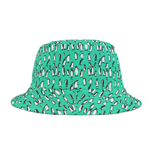 Playful Penguin Pattern Bucket Hat - Trendy Summer Accessory, Beachwear, Outdoor Fun, Gift for Him/Her, Vacation Must-Have