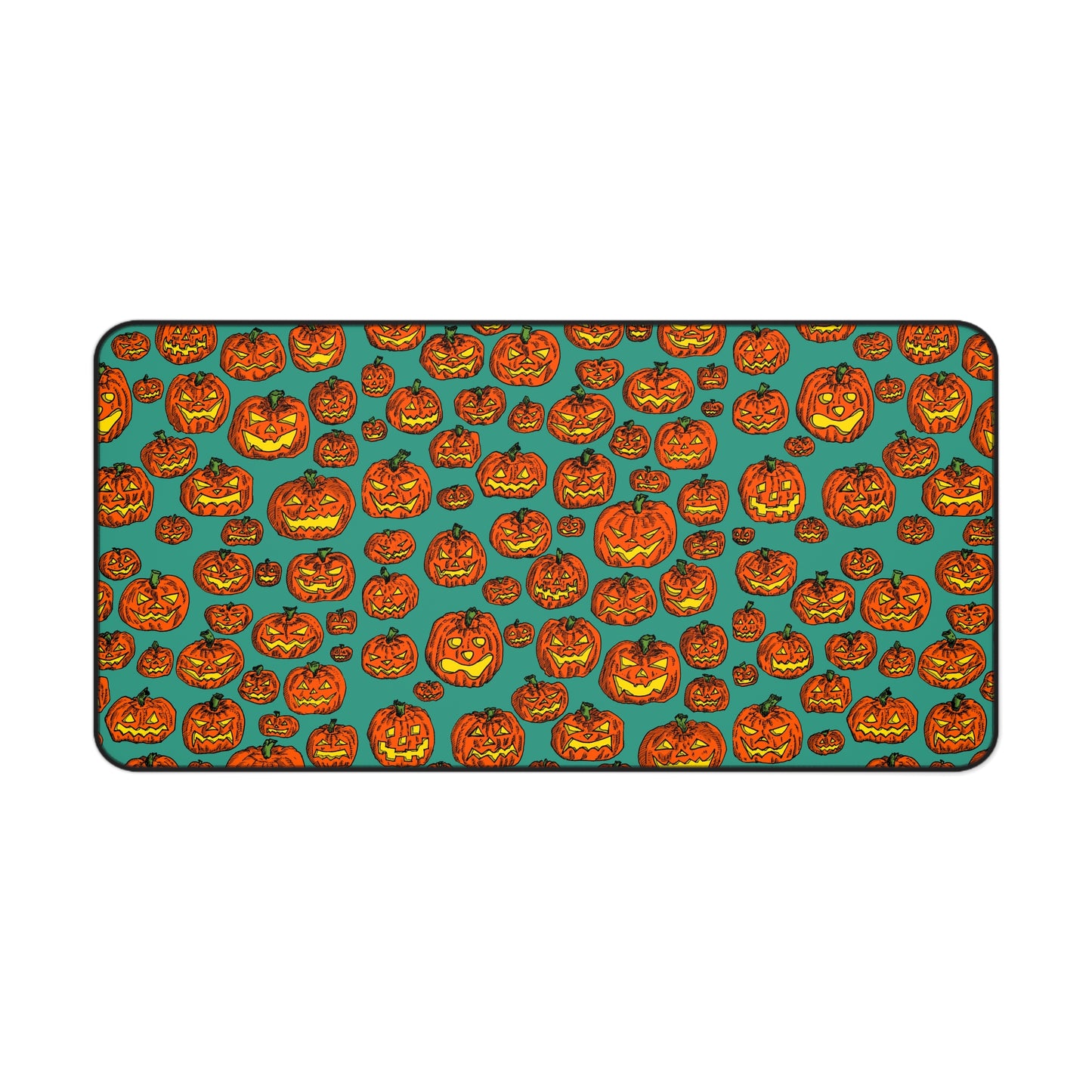 Halloween Pumpkin Desk Mat, Spooky Office Decor, Fall Workspace Accessory, Seasonal Gift, Pumpkin Patch Desk Pad