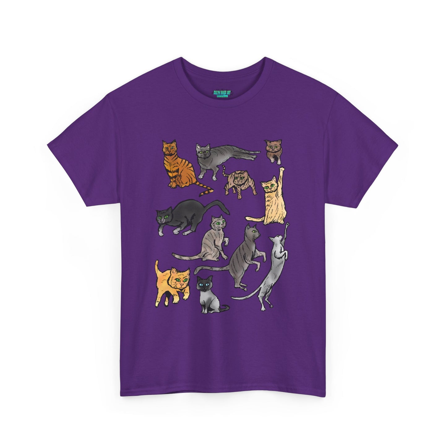 Cats Collage T-Shirt — Cute Cat Illustration Tee for Cat Lovers