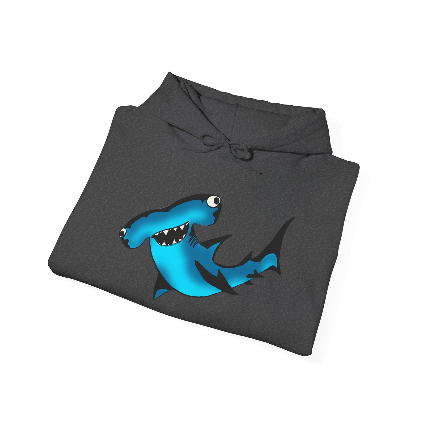 Harley Hammerhead Shark Design Unisex Hooded Sweatshirt, Funny Gift for Ocean Lovers, Casual Wear, Beach Days, Unique Apparel, Birthday Present