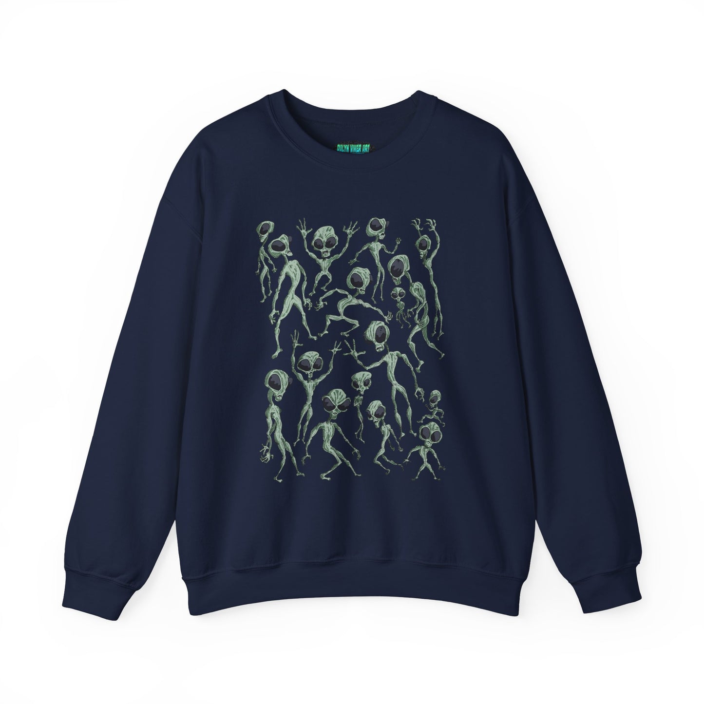 Alien Dance Party Crewneck Sweatshirt – Unisex Heavy Blend